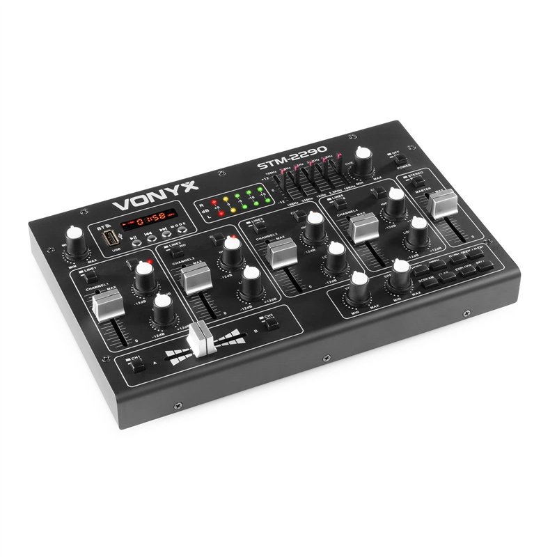 Image secondaire de SKYTEC Pack Disco DJ - Enceinte 500W, Jeux de Lumière sur Barre en T Contrôle par Télécommande, Amplificateur 2X 250W, Machine à