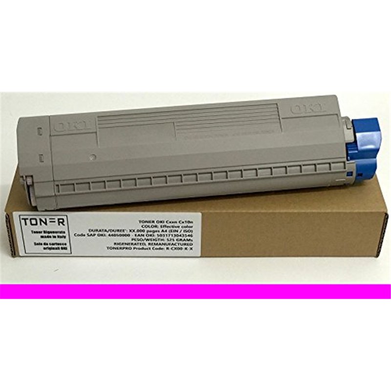 Toner OKI C834 C844 n dn – Magenta – 10 000 pages – Code OKI 46861306 – EAN 5031713071105 – Reconditionné fabriqué en Italie