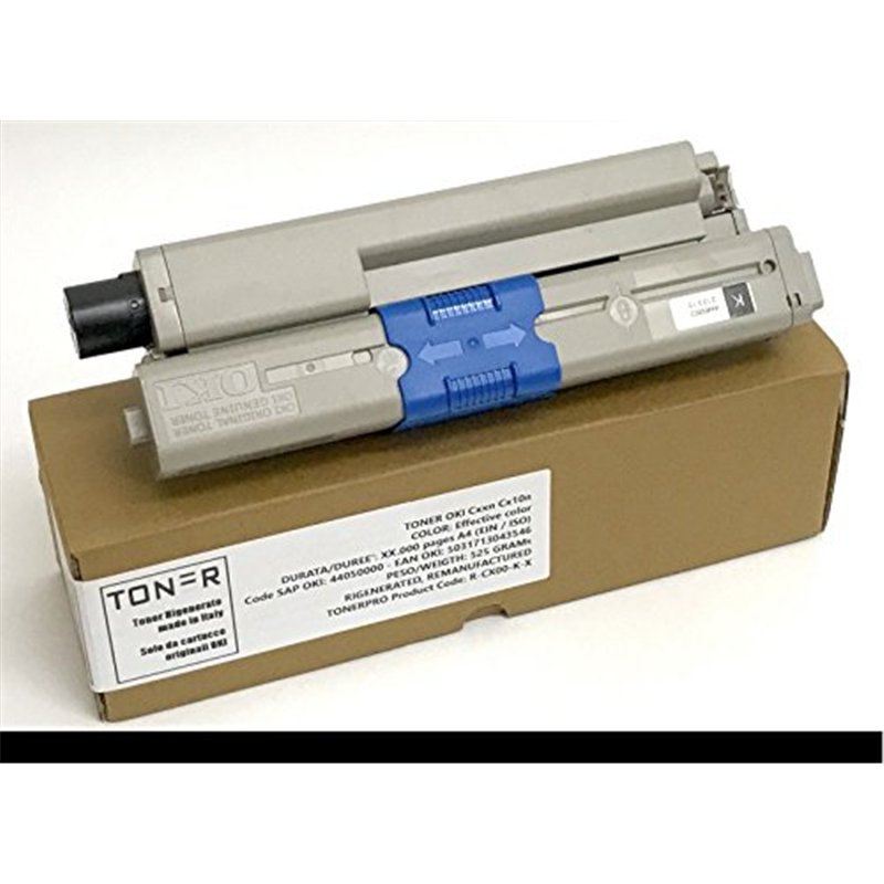 Toner OKI C510dn C530 MC561 n dnw – Noir – 5 000 pages – Cod OKI 4469804 – EAN 5031713048008 – Régénéré fabriqué en Italie