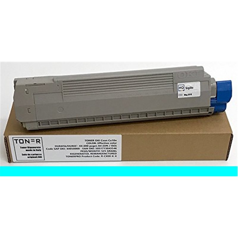 Toner OKI MC851 MC861 n dn cdtn MC 861 851 - Cyan - 7300 pages - Code OKI 44059167 - EAN 5031713052647 - Régénéré Made in Italy