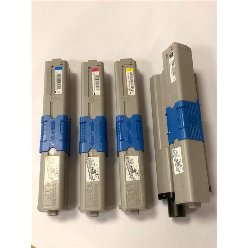 Toner OKI C301dn C321dn MC332dn MC342dn MC342dnw - Kit 4 couleurs - 1500 pages - Code OKI 44973533 34 35 36 - EAN 5031713055730-
