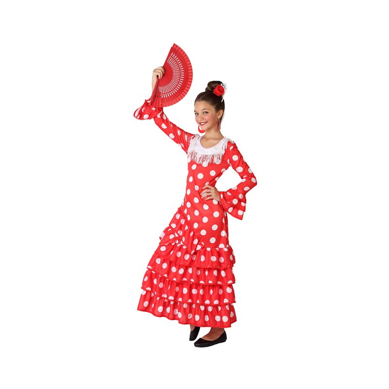 Atosa déguisement danseuse flamenco rouge 10 a 12 años