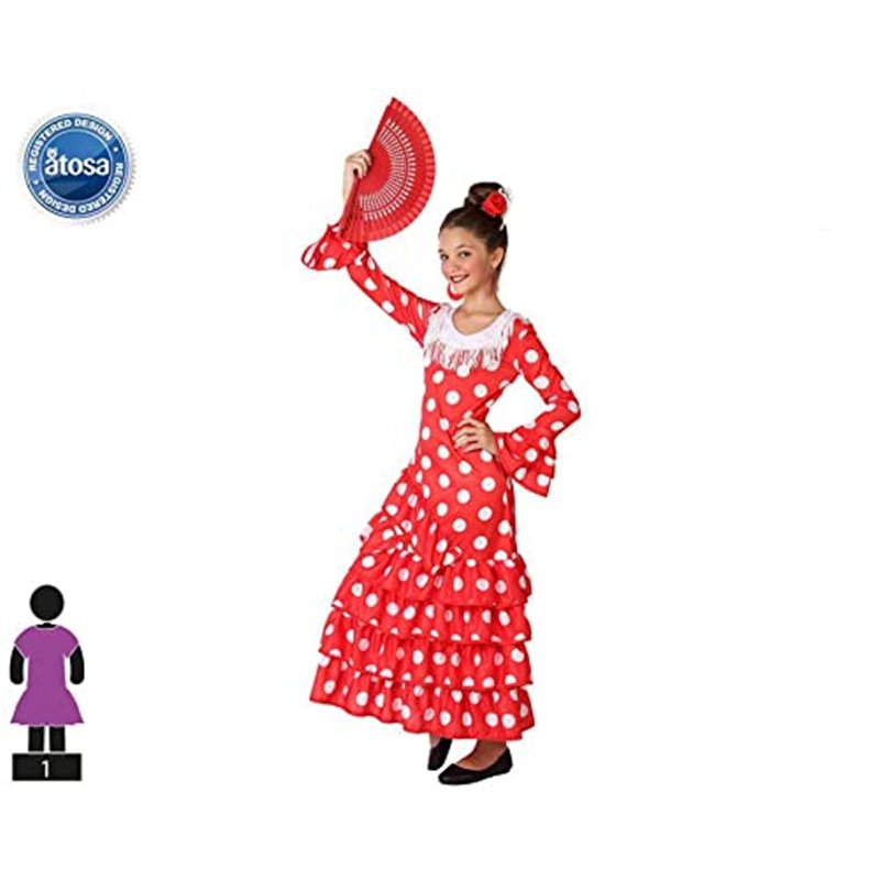 Image secondaire de Atosa déguisement danseuse flamenco rouge 10 a 12 años