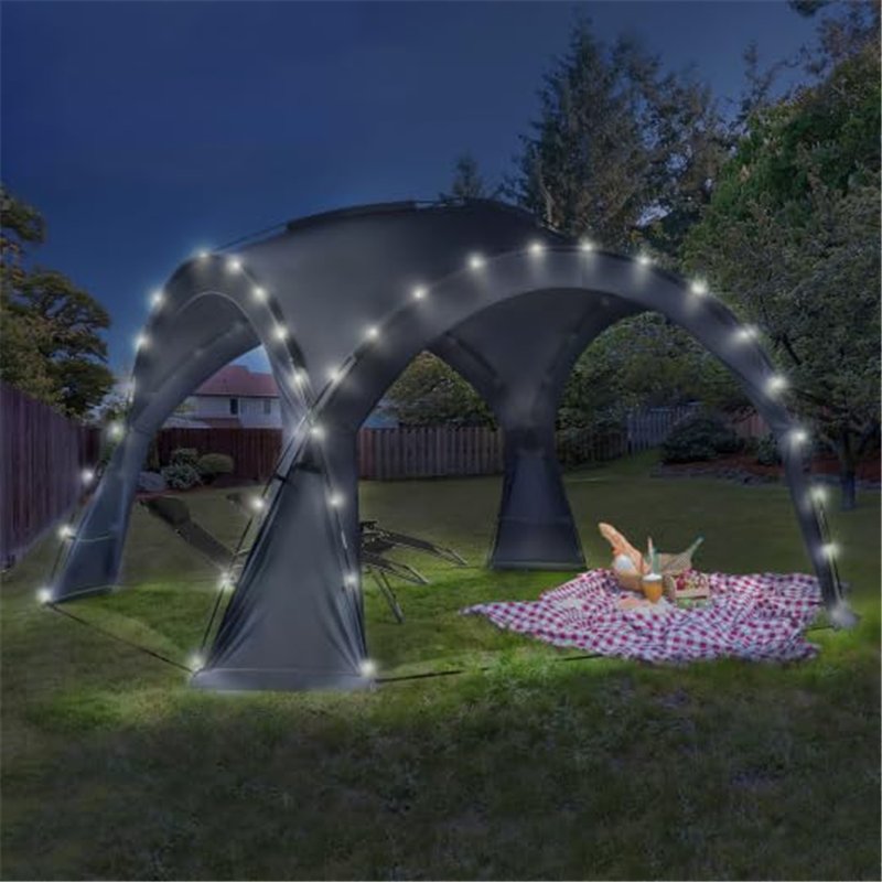 Image secondaire de IDMarket - Tente dôme Gris Anthracite 3,5 M avec LED