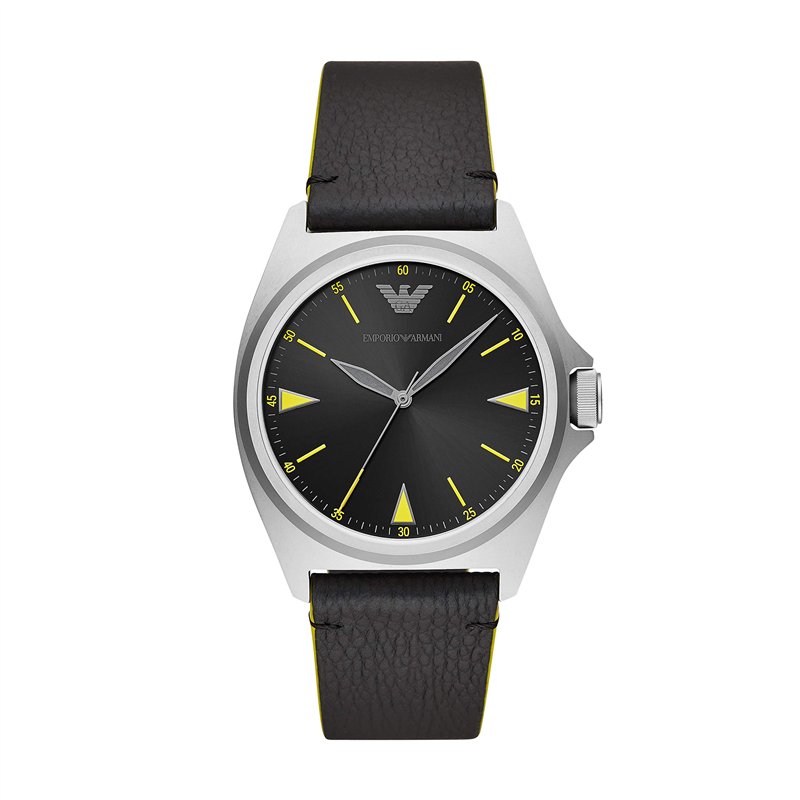 Montre Emporio Armani à trois aiguilles en acier inoxydable pour homme, AR11330