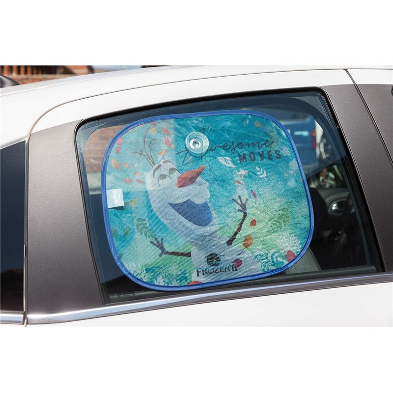 Image secondaire de TataWay - Pare-Soleil Voiture Disney La Reine des Neiges II, Protection UV, Graphismes Disney Elsa Anna Olaf, 35L x 44H cm, Poly