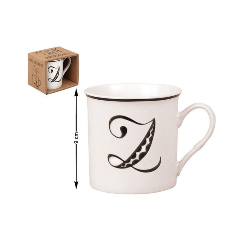 Image secondaire de Atosa Tasse en céramique blanche 310 ml 9 x 9 x 9 cm lettre V