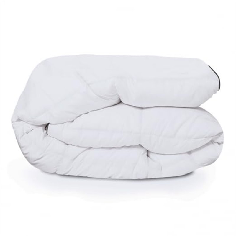 IDMarket - Couette 220x240 CM AELA Blanche en Plume d'oie Anti acarien 500 GR