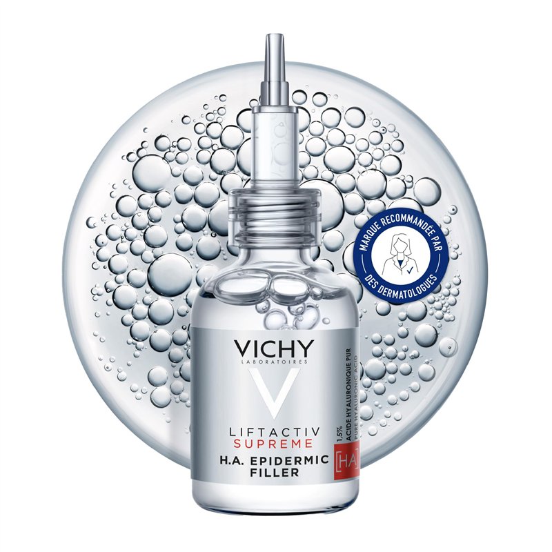 Vichy, Liftactiv H.A., Sérum Anti-Rides Epidermic Filler, Comble & Repulpe, Enrichi en Acide Hyaluronique, Pour Peaux Sensibles,