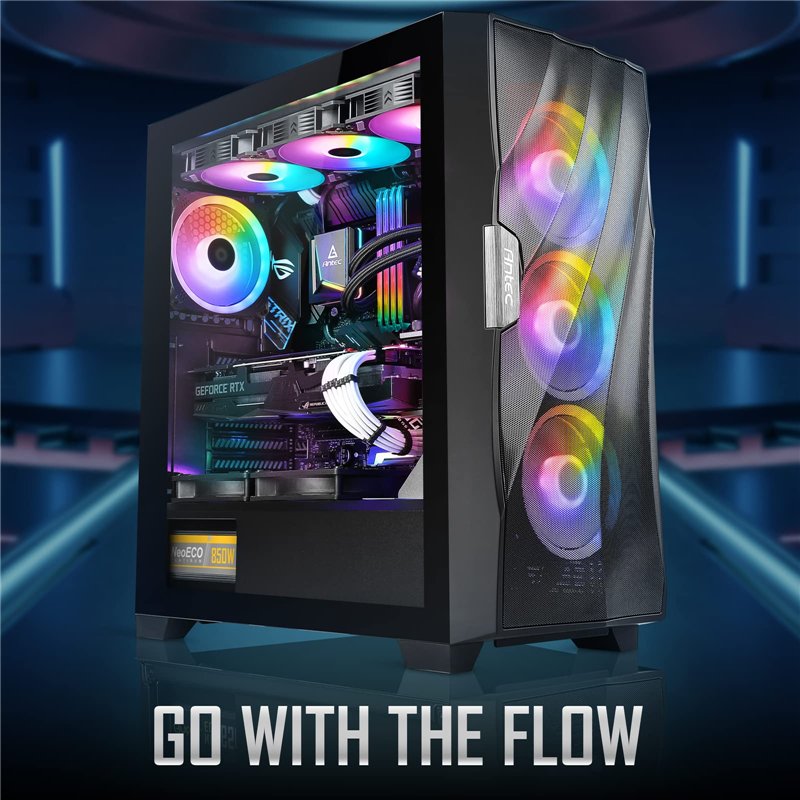 Image secondaire de Boîtier Moyen Tour ATX Dark Fleet DF700 Flux RGB avec Panneau Vitré, Noir