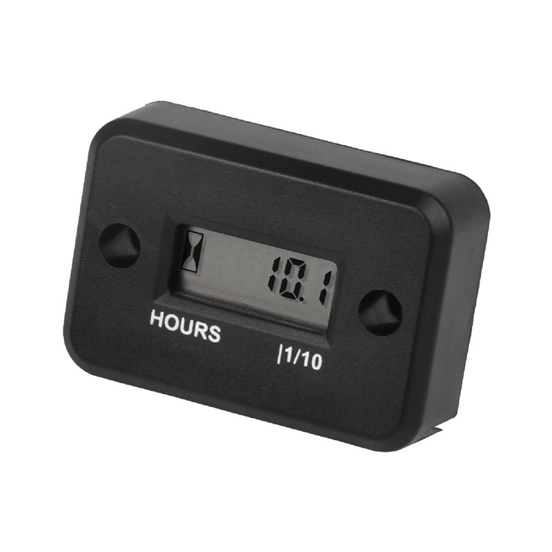 Jayron Compteur horaire numérique LCD inductif étanche pour bateau, souffleuse à neige, onduleur, générateur, tondeuse à gazon e