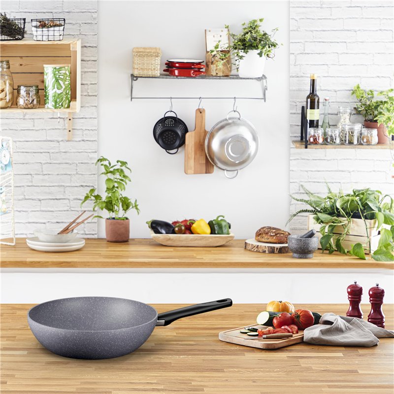 Image secondaire de Tefal Natural On Wok 28 cm, Induction, Revêtement antiadhésif, Fonction Thermo-Signal, Emballage éco-responsable, Fabriqué en Fr