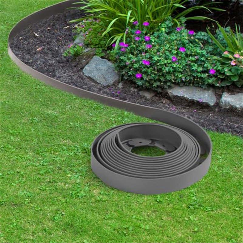 Image secondaire de IDMarket - Bordurette de Jardin Flexible 10 M Gris Anthracite Hauteur 5 CM + 30 piquets