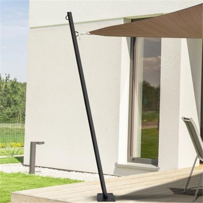 Image secondaire de IDMarket - Lot de 2 mâts de Fixation pour Voile d'ombrage H.220 CM poteaux et Bases Acier