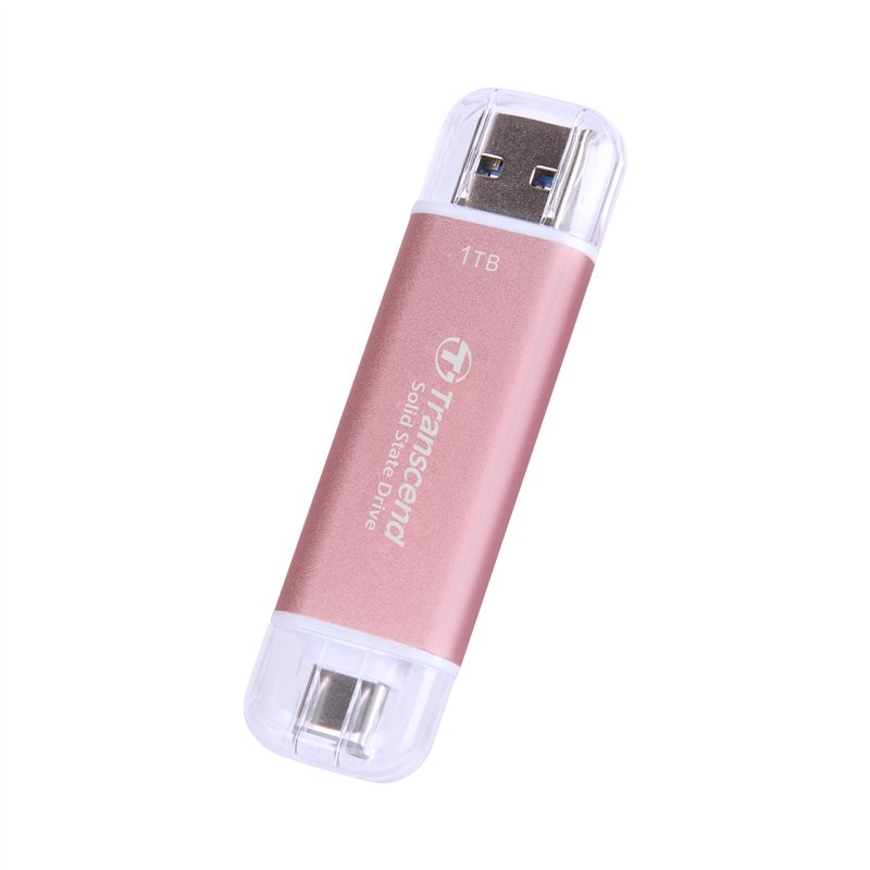 Transcend SSD Portable ESD310P 1TO, 10 Gbit/s, Type-A/Type-C Compatible avec PS4/PS5 – TS1TESD310P