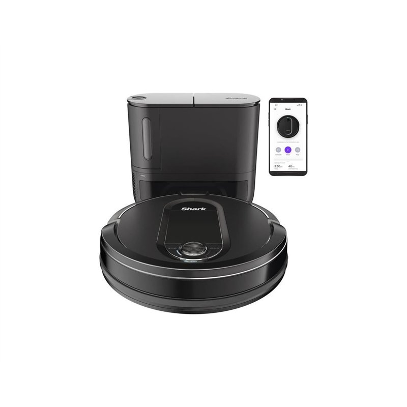 Shark RV1000SEU Aspirateur Robot avec Station d'autovidage sans Sac - Wi-FI - Brosse motorisée - Navigation Intelligente