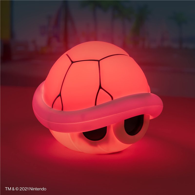Image secondaire de Super Mario Lampe Coquille Rouge avec Sons - Marchandise Nintendo Officielle, Décor Maison Gaming, Lampe Salle de Jeu