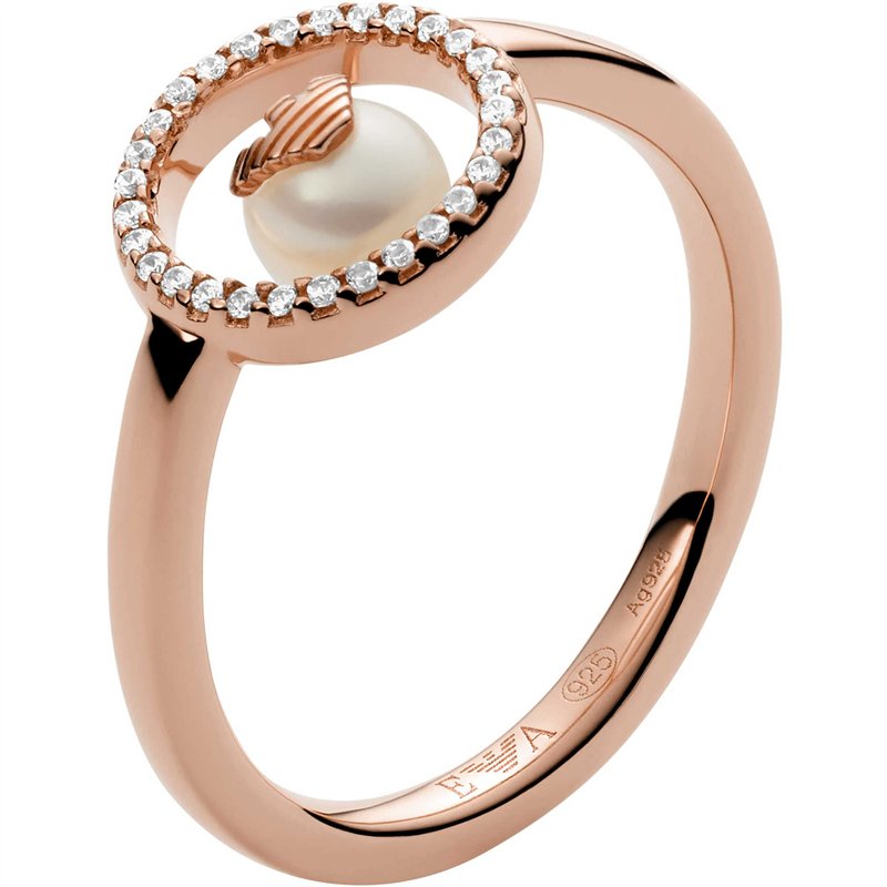 Emporio Armani , Rings Sterling Silver No Gemstones womens, Rose Gold, EG3522221