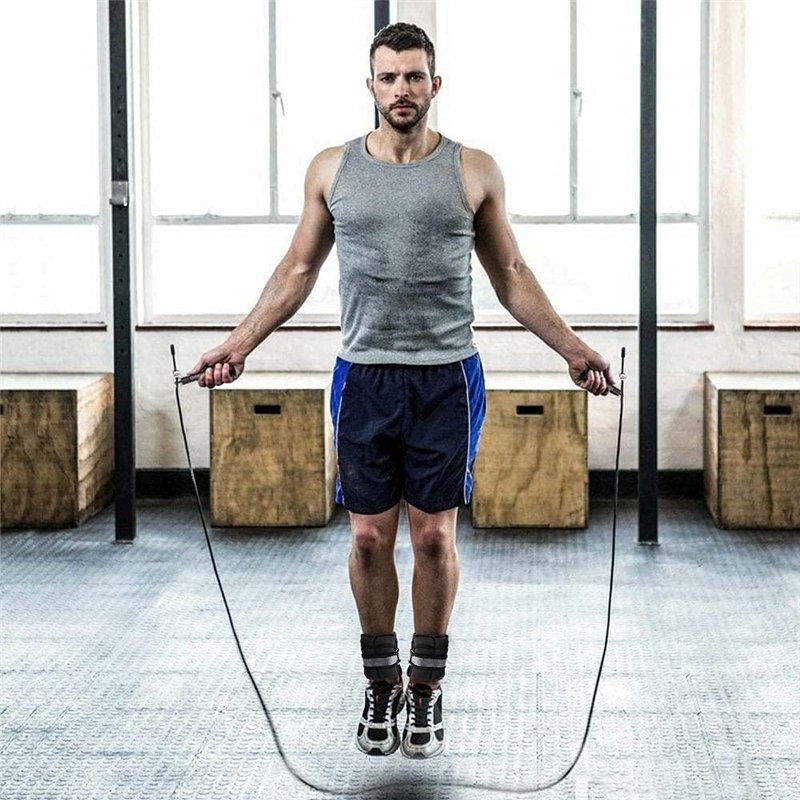 Image secondaire de BAKAJI Lot de 2 poids pour chevilles et poignets de 1 kg d'entraînement de gymnastique aérobic Fitness renforcement musculaire e