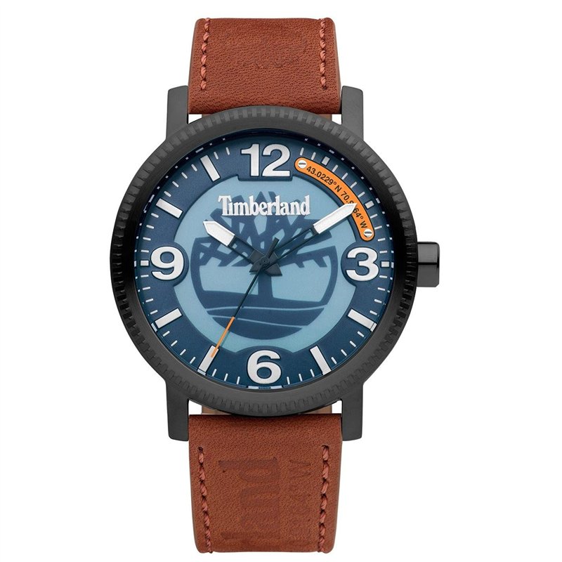 Timberland Mixte Analogique-Numérique Quartz Montre avec Bracelet en Cuir