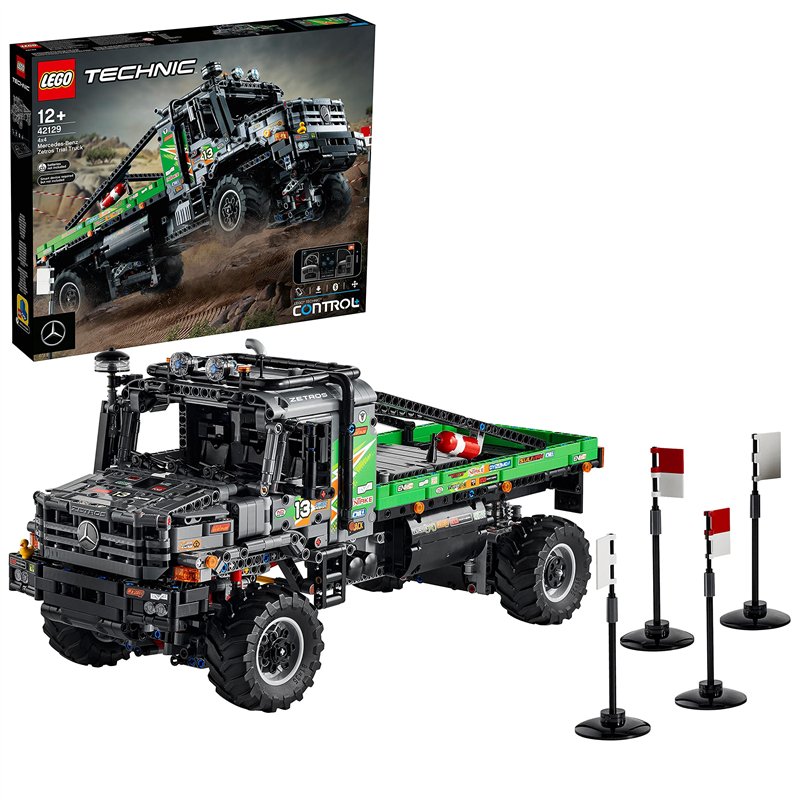 LEGO 42129 Technic le Camion d’Essai 4x4 Mercedes-Benz Zetros, Voiture Télécommandée, Camion Jouet, Contrôle via Application