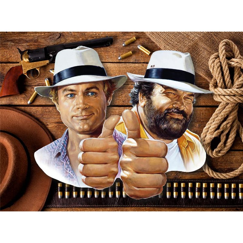 Image secondaire de Blechwarenfabrik Braunschweig Bud Spencer und Terence Hill Plaque décorative 3D en tôle Multicolore 45 cm x 45 cm BUDC03