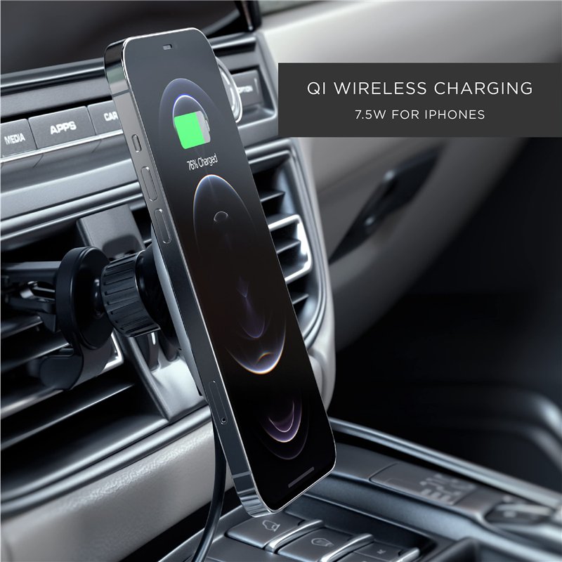 Image secondaire de Satechi Chargeur de Voiture Magnétique sans Fil 7,5 W (Charge sans Fil Qi) Support de Grille d'Aération, avec Une Forte Stabilité