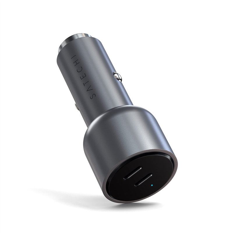 Satechi Chargeur de Voiture Double USB-C PD 40W, Puissance 20W + 20W, Compatible avec Tous Les modèles de la série iPhone 16/15/