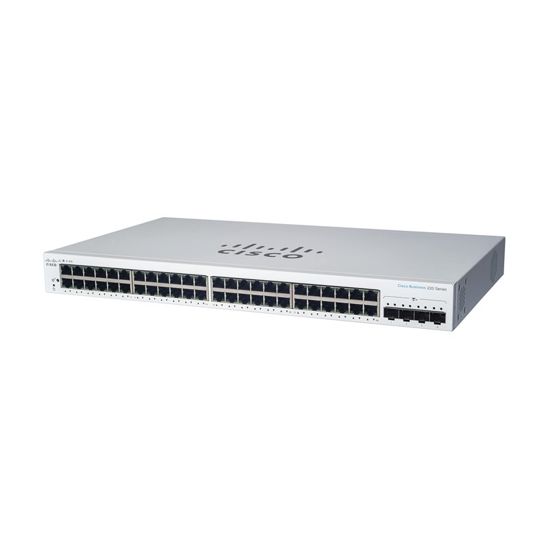 Cisco Commutateur Intelligent Business CBS220-48FP-4X | 48 Ports GE | PoE complète | Ports SFP+ 4 x 10G | Garantie matérielle li