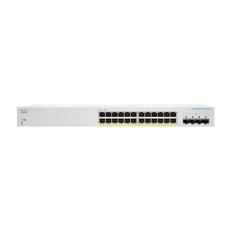 Image secondaire de Cisco Commutateur Intelligent Business CBS220-24FP-4X | 24 Ports GE | PoE complète | Ports SFP+ 4 x 10G | Garantie matérielle li