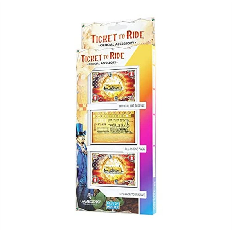 Gamegenic | 152 protège-cartes 'Les Aventuriers du Rail USA' | Jeu de société | Accessoire