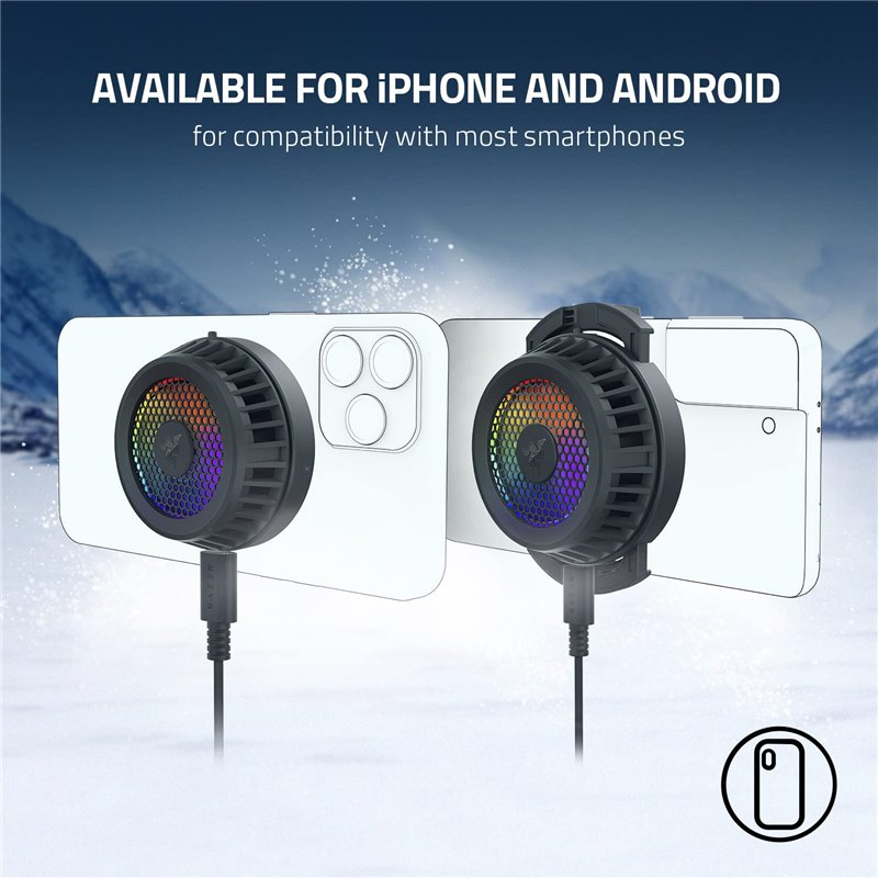 Image secondaire de Razer Phone Cooler Chroma (Universal Clamp) Ventilateur de Refroidissement pour Smartphone avec Razer Chroma RGB (Technologie av