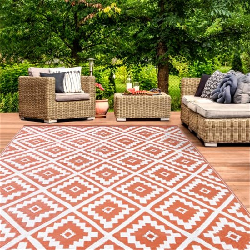 Image secondaire de IDMarket - Tapis extérieur Bahamas Terracotta 180 x 280 CM