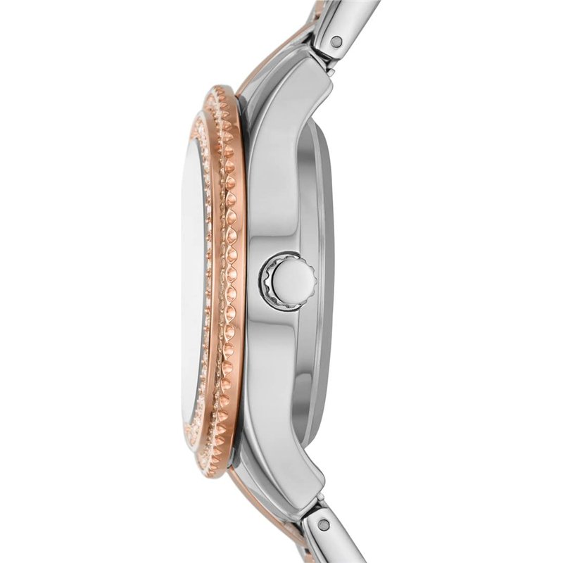 Image secondaire de Fossil Montre pour femmes Stella, mouvement automatique, boîtier de 34 mm en acier inoxydable recyclé (au moins 50 %) avec brace