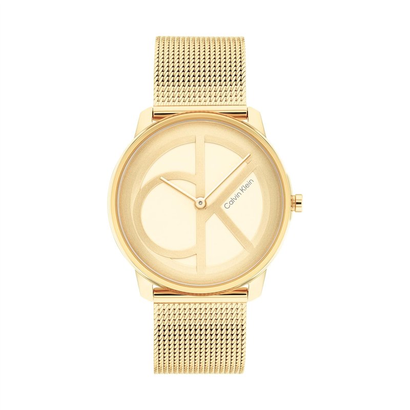 Calvin Klein Montre Analogique à Quartz pour Homme et Femme Collection Iconic Mesh - 35MM avec Bracelet Milanais en Acier Inoxyd