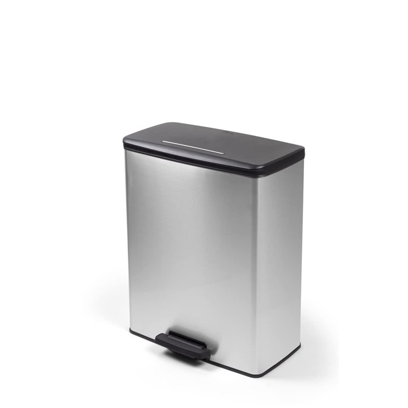 Curver Poubelle à pédale Deco 65 L Argenté