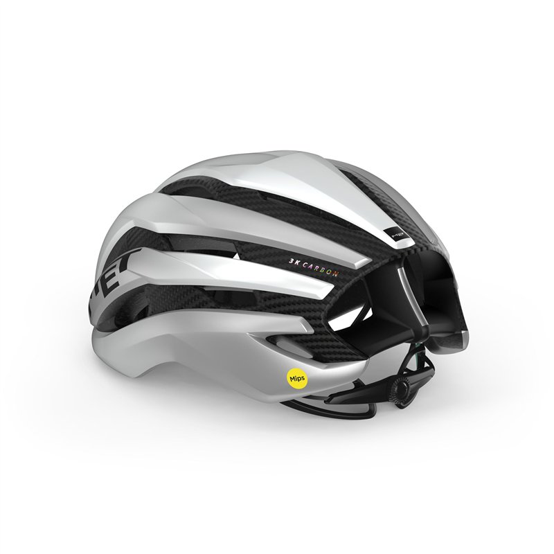 Image secondaire de MET Casque Trenta 3k Carbon MIPS Sport, Blanc/Argent (Multicolore), M
