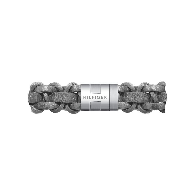 Image secondaire de Tommy Hilfiger Jewelry Bracelet pour Homme en Cuir Gris - 2790374