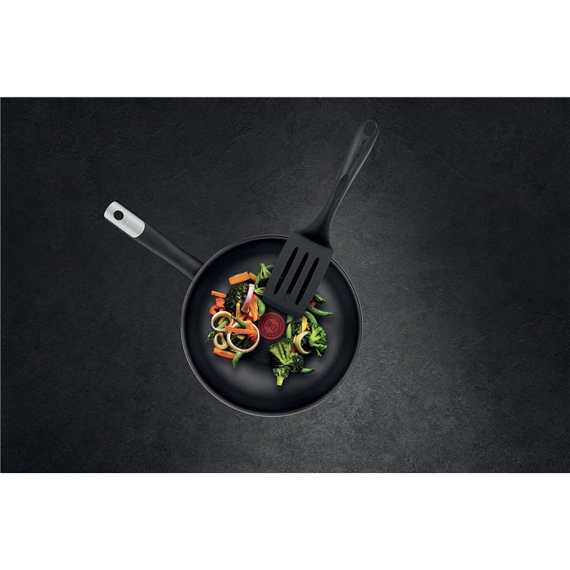 Image secondaire de Tefal C38819 Hard Titanium Essential Poêle wok 28 cm | Revêtement antiadhésif avec particules de titane | Indicateur de températ