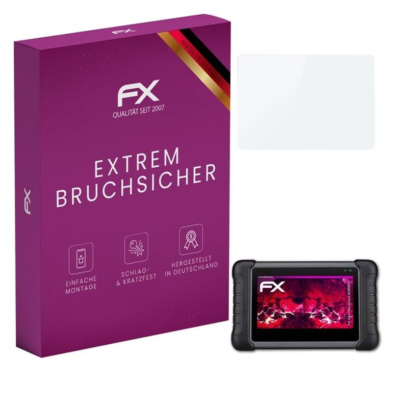 atFoliX Protection Écran Film de verre en plastique compatible avec Autel MaxiCheck MX808TS Verre film protecteur, 9H Hybrid-Gla