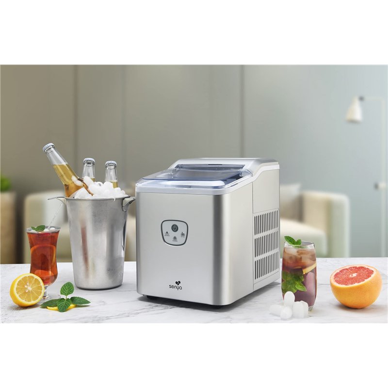 Image secondaire de SENYA Plastique Machine à glaçons Ice Cool, 12kg / 24H, récipient 1,6 L, Silver, 120W SYCP-IM002