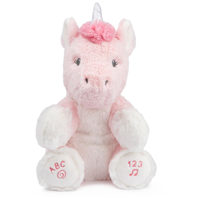 GUND Peluche animée Baby Alora la Licorne, Peluche sensorielle Qui Chante, Chante des comptines sur l'alphabet et Les Chiffres,