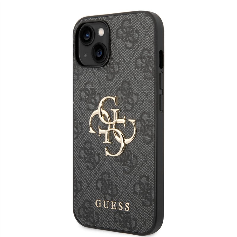 Image secondaire de Guess CG Mobile Phone Case - Coque de téléphone pour iPhone 14 Plus en Gris 4G avec Grand Logo en métal Anti-Rayures - Coque Rig