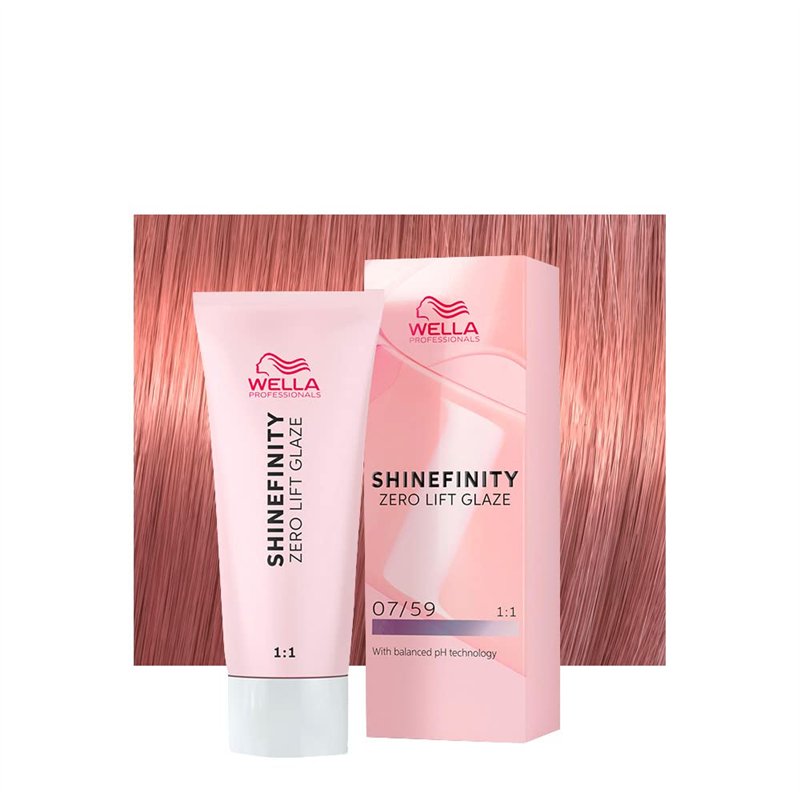 Wella Shinefinity Strawberry Wine 07/59 Blond Moyen Cendré Acajou 60ml - coloration demi-permanente