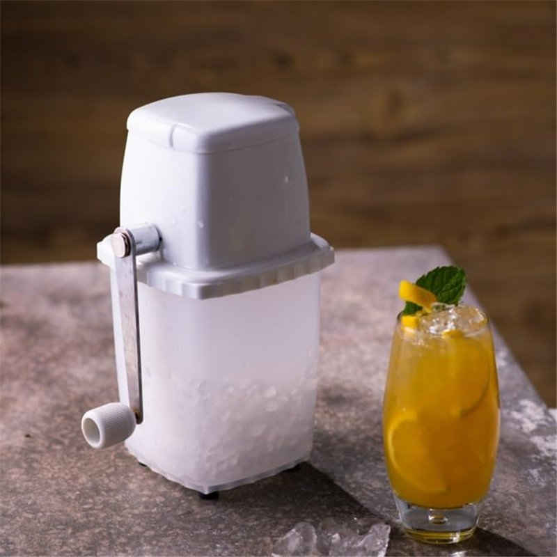 Image secondaire de Broyeur à Glace Manuel Polypropylène pour Cocktails, Broyeur Glaçons Machine à Glaçons Portative avec Manivelle et Système de Ve