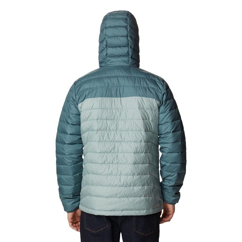 Image secondaire de Columbia Powder Lite Hooded Jacket, Doudoune À Capuche Homme, Niagara/Metal, Taille XL