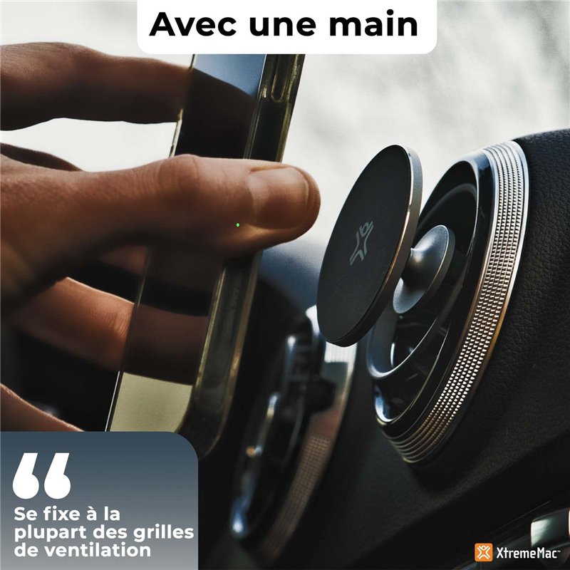Image secondaire de XtremeMac Support magnétique premium pour tous les modèles iPhone 12/13/14/15, réglable en portrait et paysage, support voiture