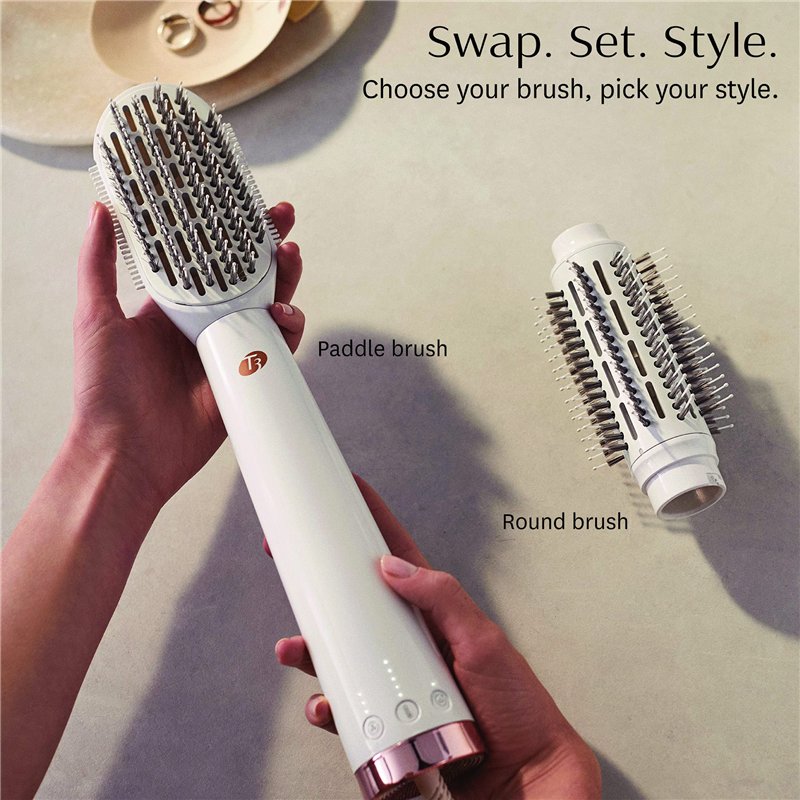Image secondaire de T3 AireBrush Duo Brosse à air chaud interchangeable avec deux accessoires – Comprend 15 combinaisons de chaleur et de vitesse, t