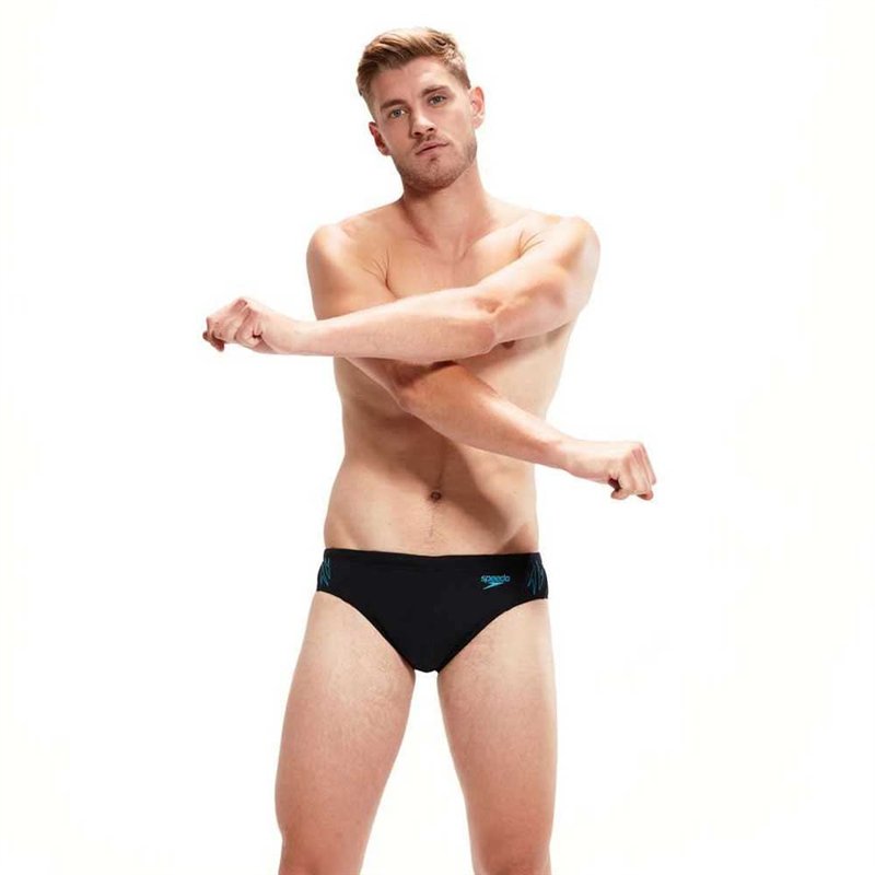 Speedo Hyper IIIoom Splice III Slip de Bain Homme, Noir/Bolt, L