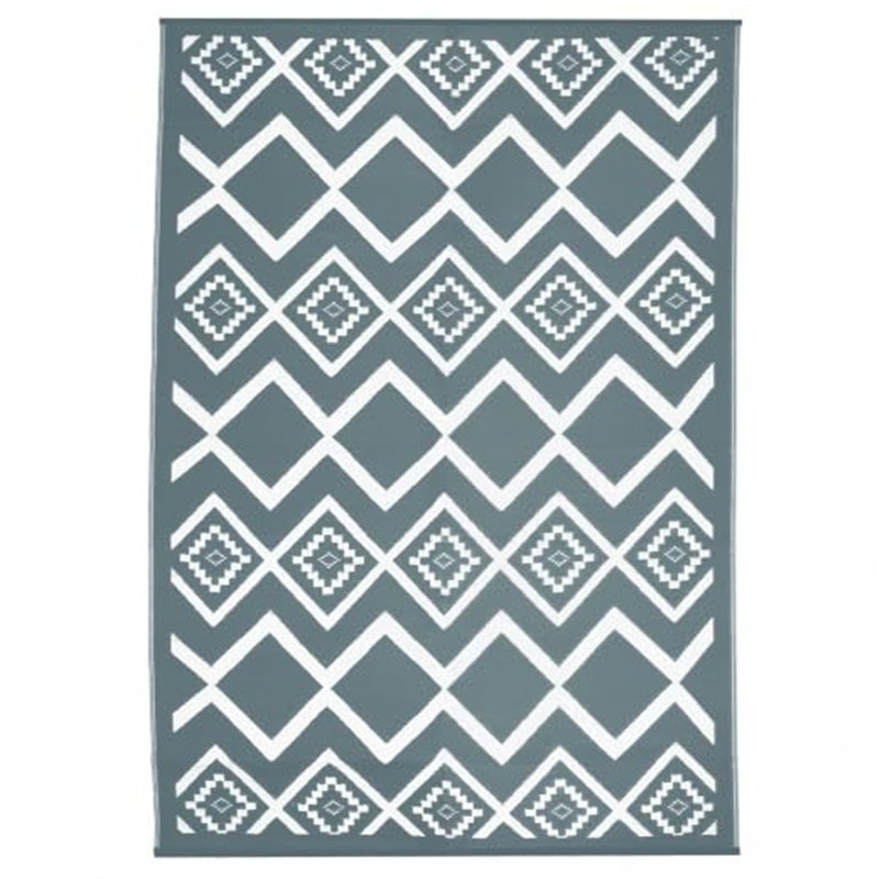 IDMarket - Tapis extérieur MASINKA Gris et Blanc 180 x 280 CM